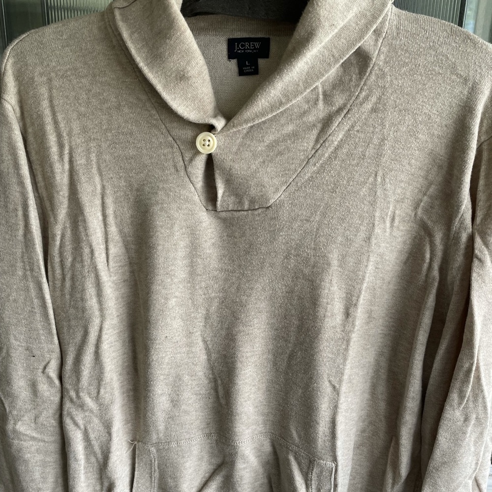 GUC J. Crew Shawl Collar Pullover sz L - Picture 1 of 5